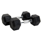 BODYFUEL Hexagonal Rubber Coated Dumbbell I SET OF 2 I